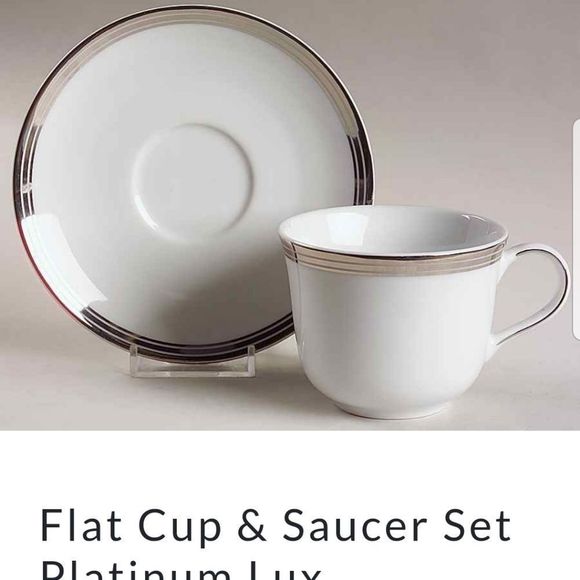 Royal Doulton Platinum Lux Cup & Saucer Set of 4!